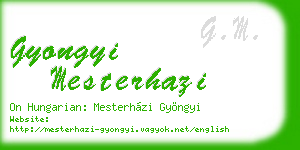 gyongyi mesterhazi business card