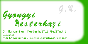 gyongyi mesterhazi business card